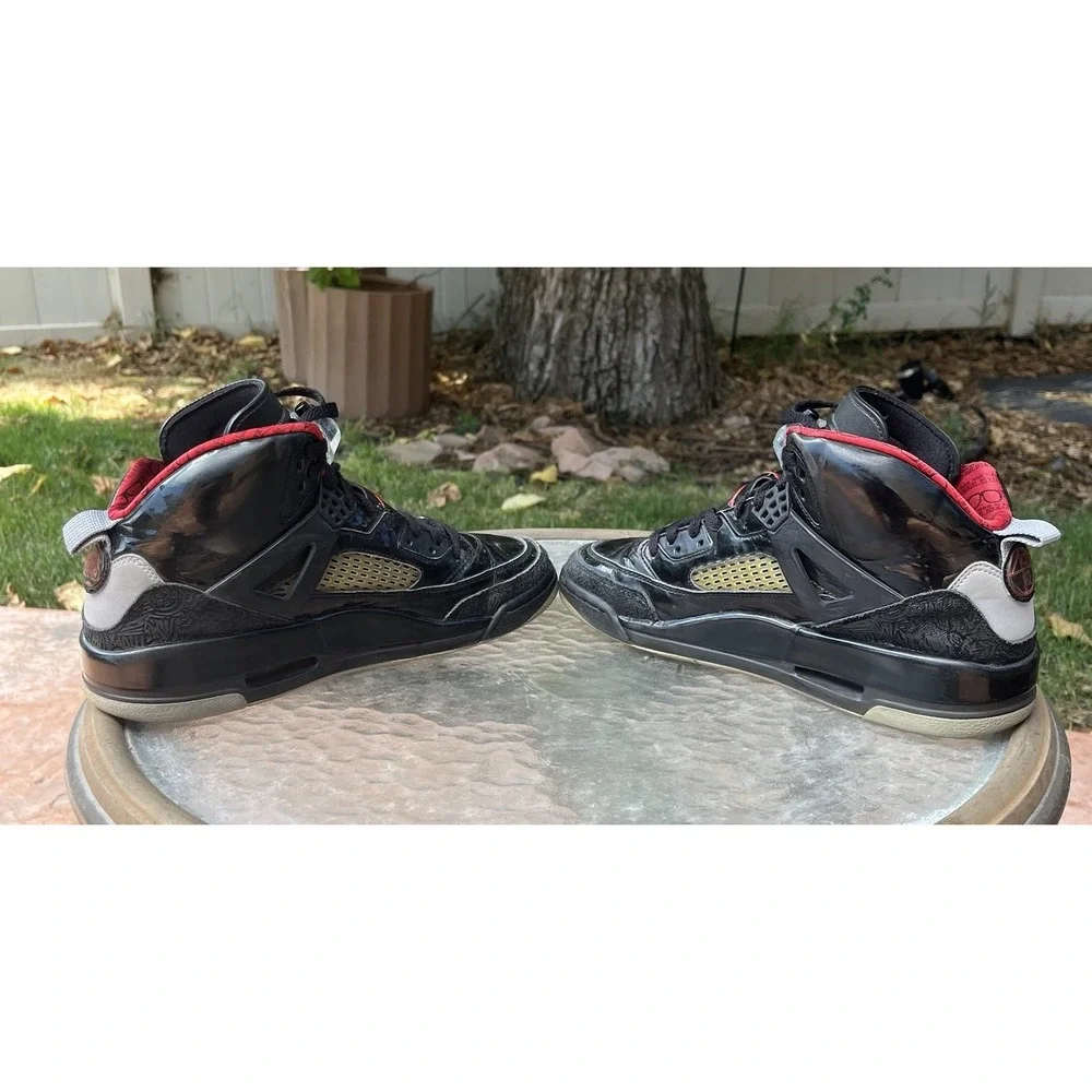 Nike Air Jordan Spizike Patent Leather Mens Size 11 Black Red 315371-001 Sneaker